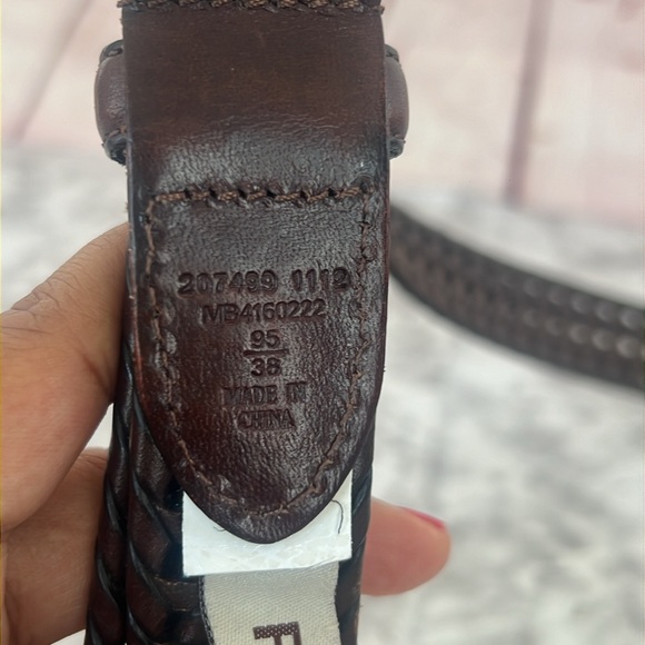 Fossil cognac braided belt size 38 UNISEX - Picture 4 of 8